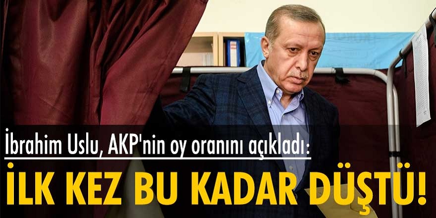 AKP'ye kötü haber! AKP'nin oy oranı ilk kez bu kadar düştü...