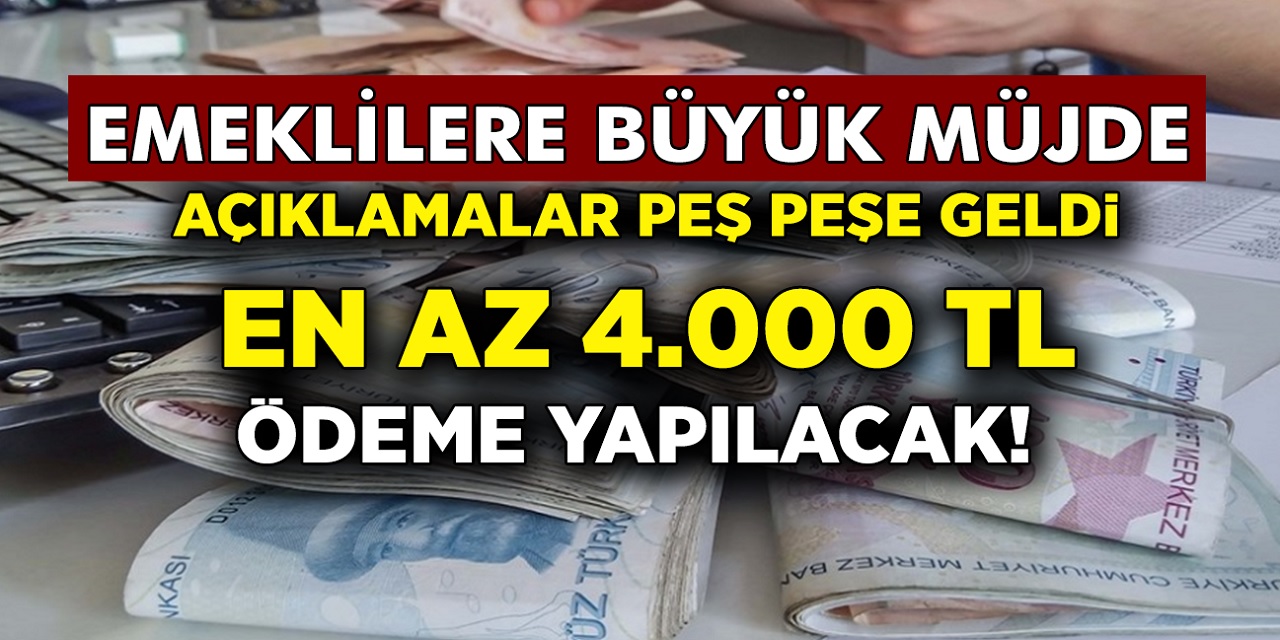 Zam Müjdesi Bekleyen Emeklilere Güzel Haber! Açıklama Az Önce Geldi 4.000 TL Ödeme Yapılacak...
