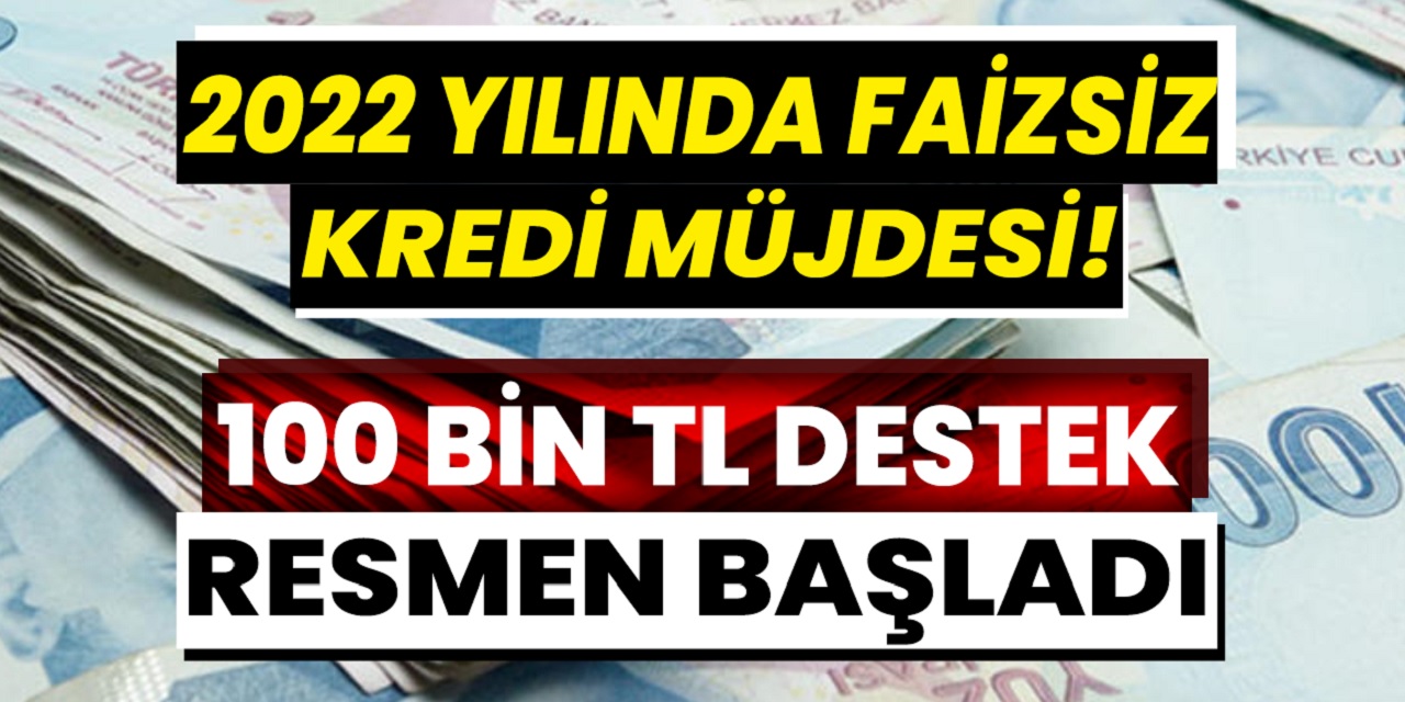 100 bin TL faizsiz destek resmen başladı! Başvurular e-Devlet'ten, son gün netleşti! 110 bin lira faizsiz ve 2 yıl geri ödemesiz kredi desteği...