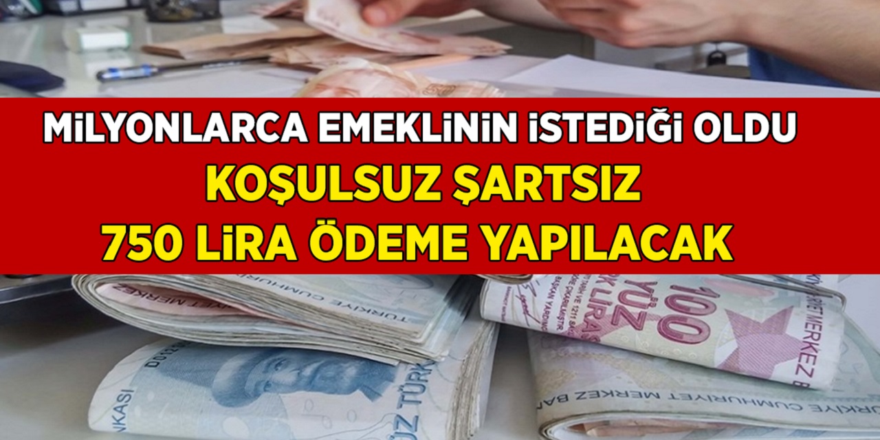Dikkat! Emekliler için beklenen açıklama geldi! Maaşa 750 TL ek ödeme yapılacak