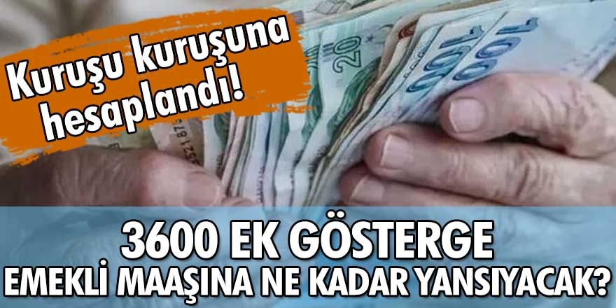 Dikkat 3600 ek gösterge ile en düşük emekli maaşı 5 bin 520 lira olacak! 3600 ek gösterge emekli maaşına kaç TL yansıyacak?