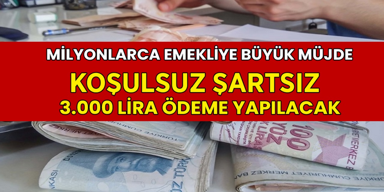 Müjde 3000 TL koşulsuz maaşa ilave ödeme yapılıyor! Açıklama biraz önce yapıldı! Son başvuru tarihi31 Mart
